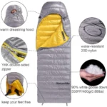 Saco de dormir Naturehike Piuma d’oca Ceniza L 220×85 cm - Imagen 3