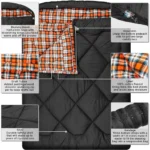 Saco de dormir Doble Naranja y negro Mcota - Imagen 7