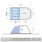Tienda de Campaña 4 Personas Airseconds 4.1 F&B Quechua - Imagen 2