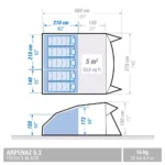 Tienda de Campaña 5 Personas Arpenaz 5.2 F&B Quechua - Imagen 2