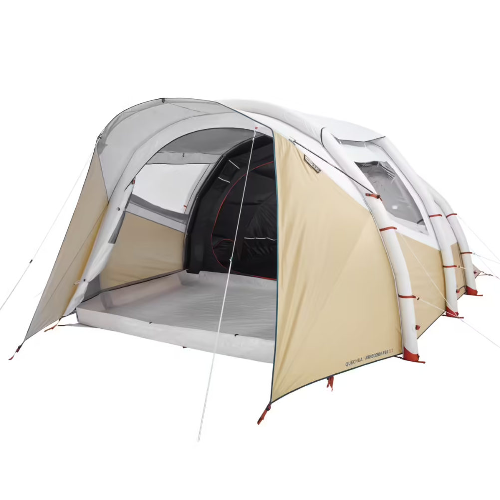 tienda-de-campana-familiar-5-personas-hinchable-quechua-airseconds-52-f-and-b Tienda de campaña Airseconds 5.2 F&B 5 Personas Quechua - Imagen 1
