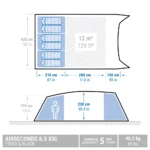 Tienda de campaña 6 Personas Airseconds 6.3 F&B Quechua - Imagen 33