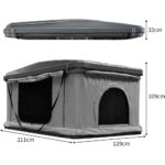 Tienda de Techo para Coche Gris 2-3 Personas Monster Shop - Imagen 9