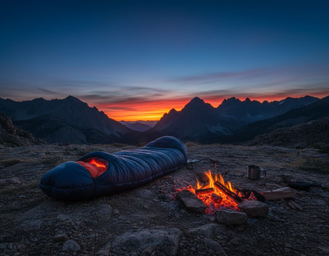 Saco de dormir con aislamiento térmico para camping