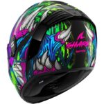 Shark Casco Integral Spartan RS Shaytan Negro/Verde/Violeta - Imagen 2