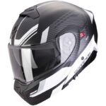 Scorpion Casco Modular Exo-930 Evo Sikon Negro Mate/Blanco/Plata