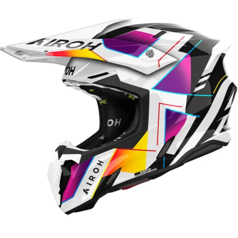 airoh-motocross-helmet-white-pink-blue-yellow Airoh Casco Off-Road Twist 3 Arcoíris - Imagen 1