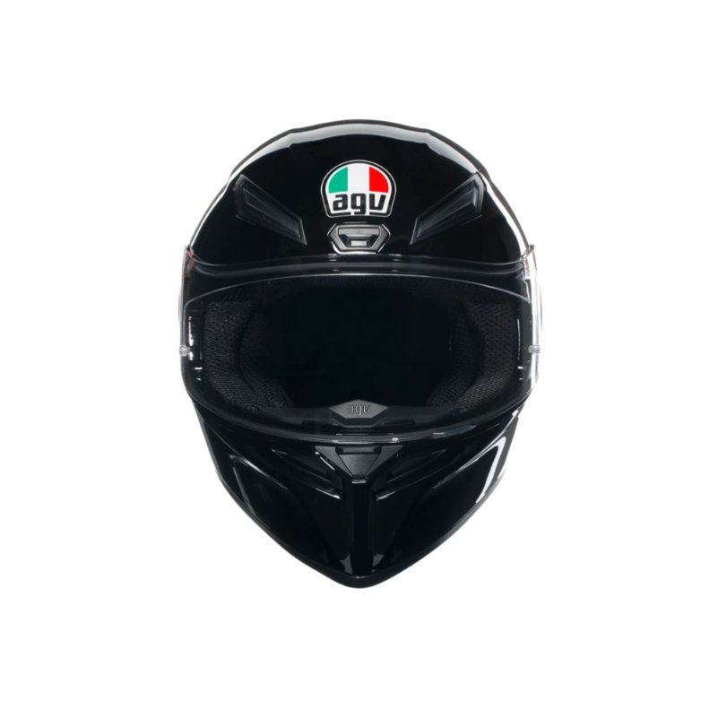 black-motorcycle-helmet-e2106 AGV Casco Integral K1 S Negro - Imagen 1
