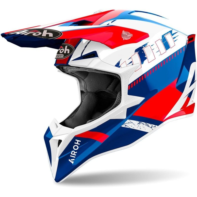 dVQICJ6N7p Airoh Casco Motocross Wraaap Feel Azul-Rojo - Imagen 1