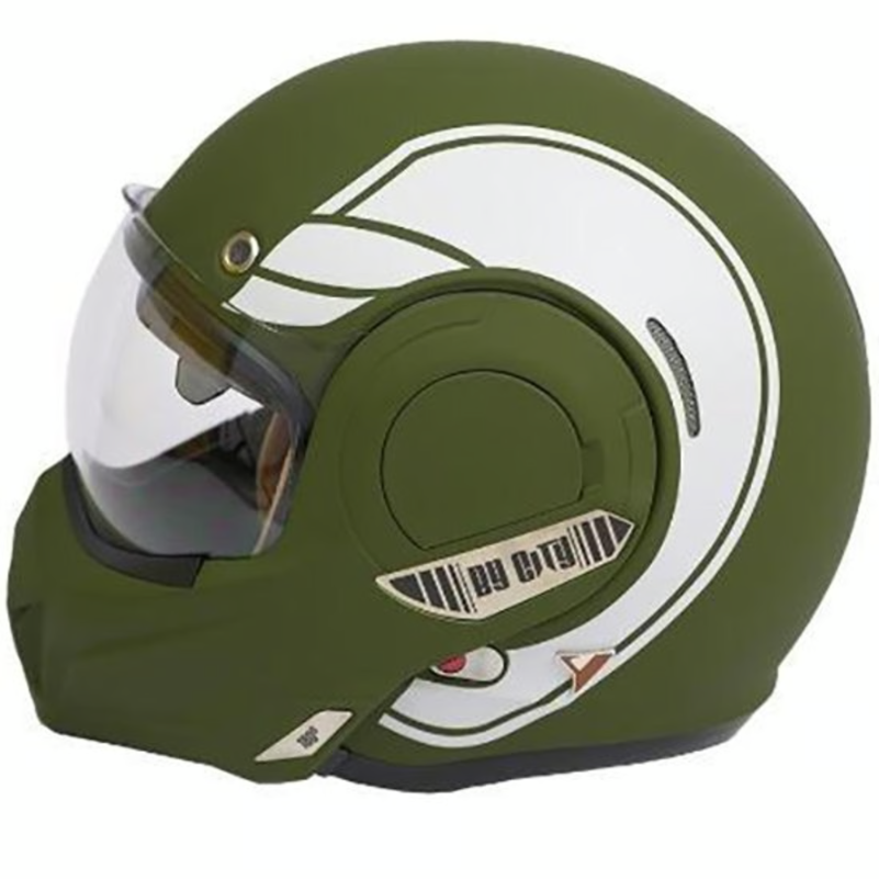 military-style-motorcycle-helmet By City Casco Modular Tech 180 R.22.06 Verde - Imagen 1
