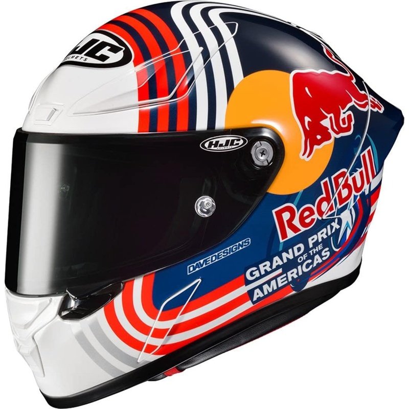 qHhrrRnlsY-1 HJC Casco Integral RPHA 1 Red Bull Austin GP Blanco/Azul/Rojo - Imagen 1