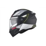 MT Genesis SV Talo Casco Integral Moto Negro/Gris/Amarillo Flúor Mate