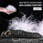 Saco de dormir Naturehike Piuma d’oca Negro L 220×85 cm - Imagen 2