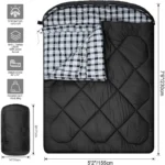 Saco de dormir Doble Blanco / negro Mcota - Imagen 2