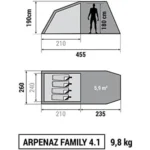 Tienda de Campaña Quechua Arpenaz 4.1 F&B 4 Personas - Imagen 2