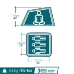 Tienda de Campaña 2 Seconds 3 Personas F&B Quechua - Imagen 7