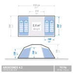 Tienda de campaña Airseconds 4.2 F&B 4 Personas Quechua - Imagen 9