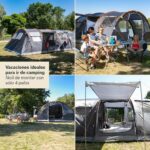 Tienda de Campaña Túnel Gris 6 Personas Skandika Gotland - Imagen 3